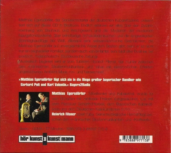 Matthias Egersdörfer & Heinrich Filsner - Mündlich - CD